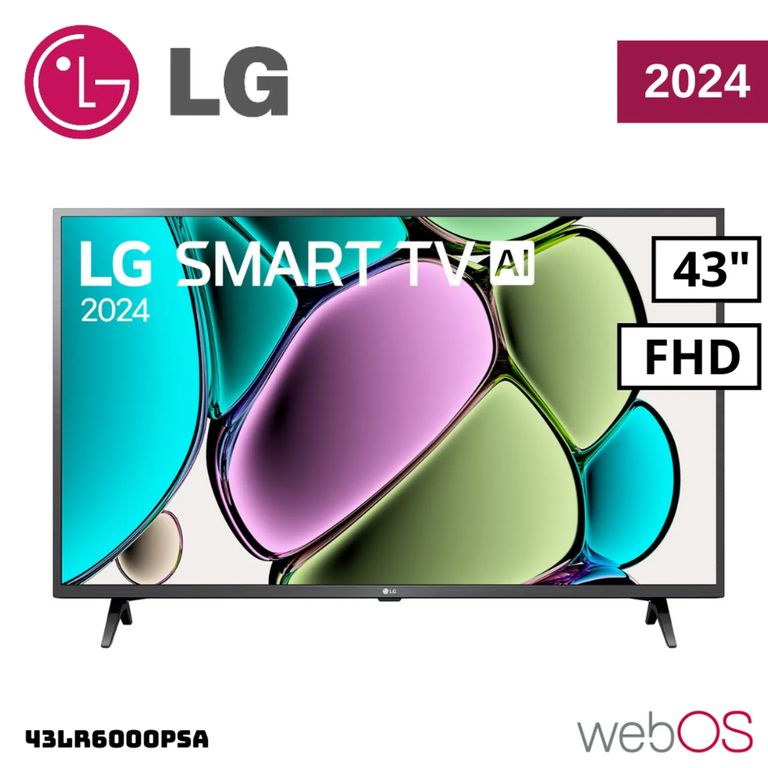 TELEVISOR 43' 43LR6000PSA FHD SMART TV AÑO 2024 THINQ AI WEBOS