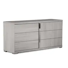 HOGAR & SPACIOS - HYS COMODA 6 CAJONES IZATTI GRIS CLARO