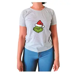 GENERICO - Polo Mujer Grinch - Nathalie Love It - Gris