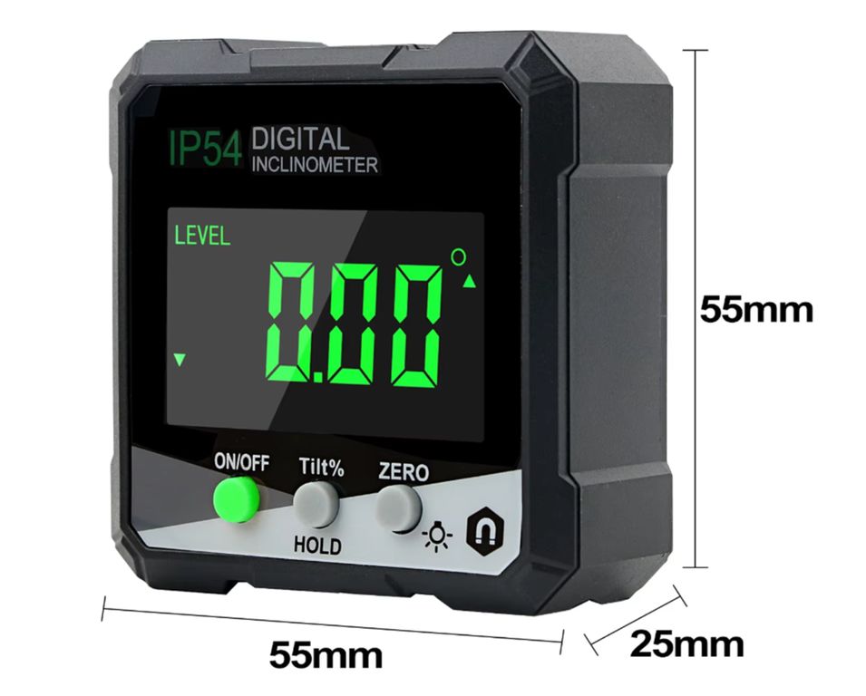 Pack De 2 Inclinómetros Portátil Digital con Pantalla LED - IP54
