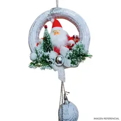 INSPIRA MARKET - Corona colgante navidad Papa Noel