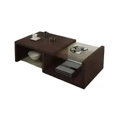 HOGAR & SPACIOS - HYS MESA CENTRO BONNO WENGUE MARRON OSCURO