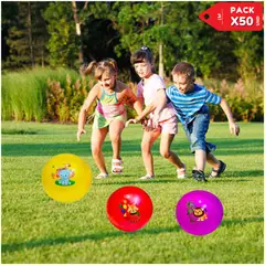 INSPIRA - Pelotas de niños animalitos colores Pack x50