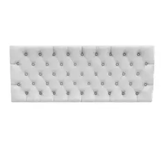 HOGAR & SPACIOS - HYS CABECERA KING ESTAMBUL CAPITONE BLANCO