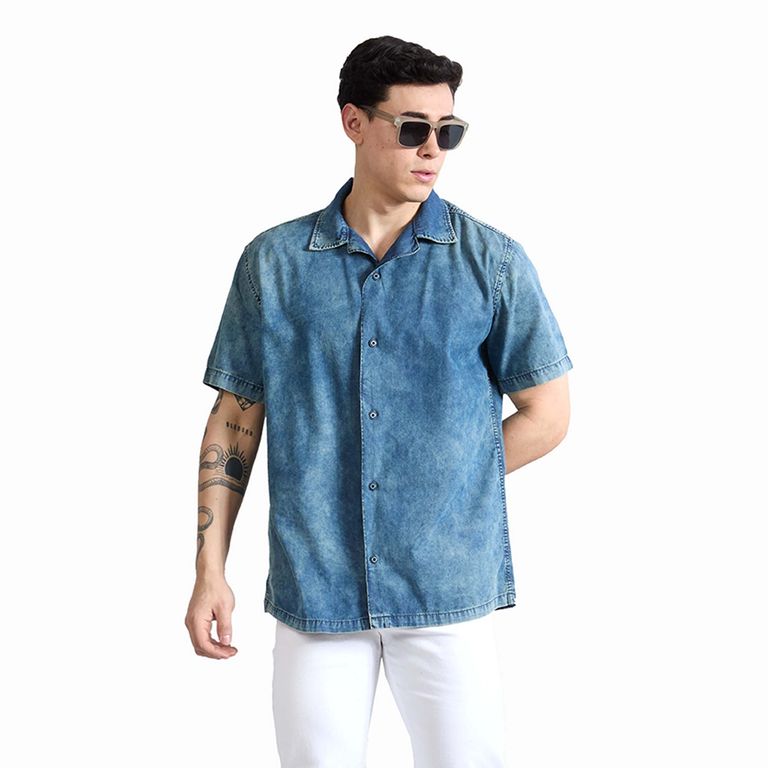 CAMISA OVERSIZE MANGA CORTA PARA HOMBRE AXEL