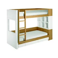 HOGAR & SPACIOS - HYS CAMAROTE 2 PLZ CON ORGANIZADOR HUSAR MADERA