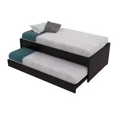 HOGAR & SPACIOS - HYS DORMITORIO 2 PLZ CON CAMA NIDO PERLA NEGRO