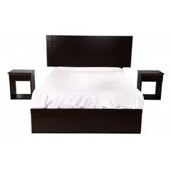 HOGAR & SPACIOS - HYS DORMITORIO 2 PLZ ORQUIDEA 2 VELADORES MARRON OSCURO