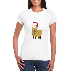 GENERICO - Polo Mujer Llama luces- Nathalie Love It - Blanco