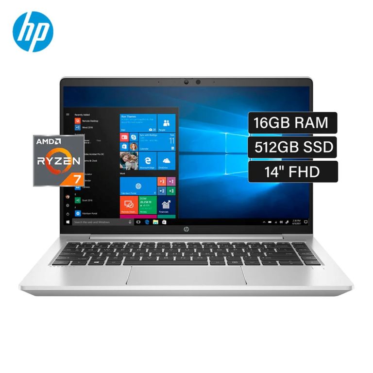 Laptop PROBOOK 445 G10 R7 7730U 16gb 512gb 14.0 FHD Window 11 PRO Color Plata