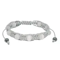 LUCYANA JOYAS Y ACCESORIOS - Pulsera Hombre Mujer con Ojo de Gato blanco y Hematita - Joyas Lucyana