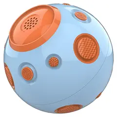 GENERICO - PELOTA MULTIFUNCIONAL Y CON SONIDO PARA PERROS COLOR AZUL Y NARANJA