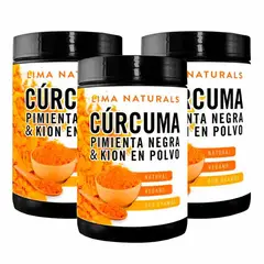 LIMA NATURALS - Cúrcuma Pimienta Negra Kion en polvo - 500g - - Pack x 3