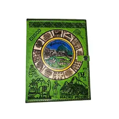 ARANWA - Libreta de Calendario Inca Repujado en Cuero