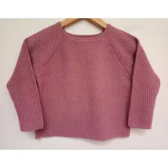 GENERICO - Chompa Waffle Crop de Niña