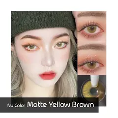 NU COLOR - Lentes de contacto Matte Yellow Brown