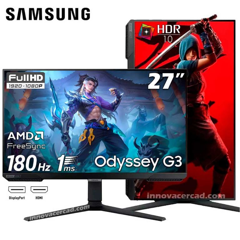 Monitor Odyssey G3 27 VA Full HD 1920 x 1080, 180Hz, 1MS, HDR10 AMD FreeSync