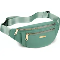 GENERICO - Canguro Riñonera Casual de Mujer con 3 cierres