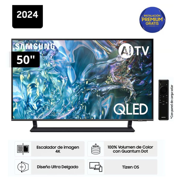 Televisor QLED Tizen OS Smart Tv 50" 4K 50Q65D - Nuevo 2024