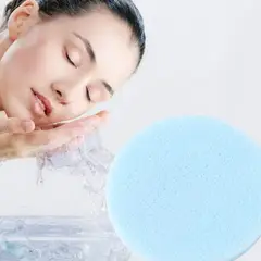 GENERICO - ESPONJA COMPRIMIDA LIMPIEZA CELESTE, DESMAQUILLANTE 12 UND