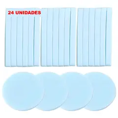 GENERICO - ESPONJA COMPRIMIDA LIMPIEZA CELESTE, DESMAQUILLANTE 24 UND