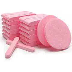 GENERICO - 36 UND ESPONJA COMPRIMIDA LIMPIEZA ROSADO, DESMAQUILLANTE
