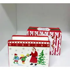 GENERICO - Servilletero Navideño Blanco Papa Noel