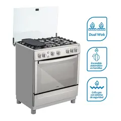 COLDEX - Cocina CX751 a Gas de Pie 30" 5 Quemadores Acero Inoxidable