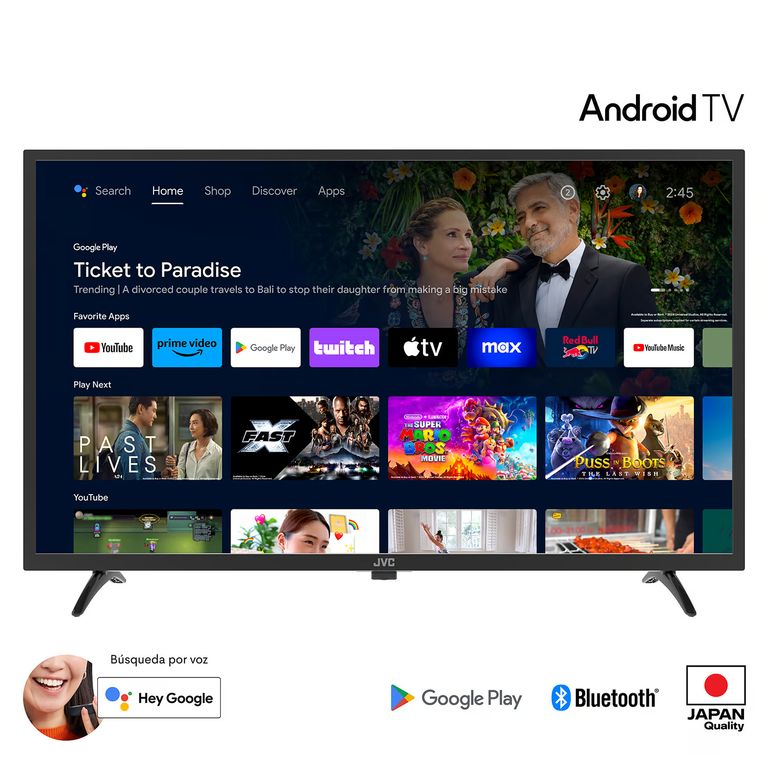 Televisor JVC 32" ISDBT HD Android 11 OS LT-32KB127N