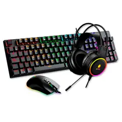 ANTRYX - KIT GAMING GC-3100 X3 BLACK TECLADO SWITCH RED MOUSE AURICULAR