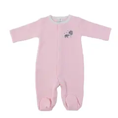 WAWA PIMA - PIJAMA BEBÉ NIÑA JACQUARD ROSADO