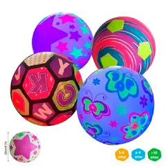 GENERICO - Pack chocolatada 4Pelotas inflable florecentes a colores