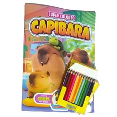 GENERICO - Libro para Colorear Capibara A4 + Colores