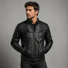 GENERICO - Casaca para hombre cuero Sintetico Slim Fit YD
