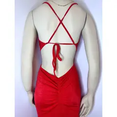 ENGELL - Vestido Eva rojo tiras