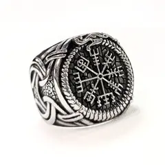 WATTACA - Anillo Vikingo Vegvísir para hombre Acero Quirúrgico Inoxidable 316L