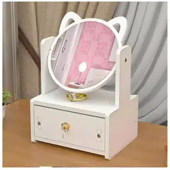 MINARI - Organizador de Maquillaje y Joyas con Espejo Gatito JG1