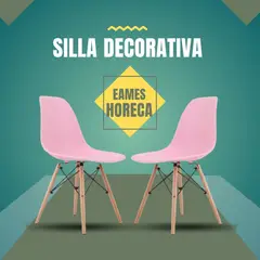 GENERICO - SILLA EAMES HORECA ROSADA X 2 - GrupoKava