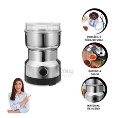 RYBIU IMPORT - Molinillo Electrico y Practico Plateado Y+Post-it Adhesivos