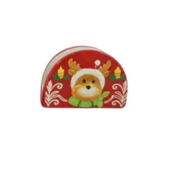 GENERICO - Servilletero Navideño Rojo Reno