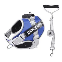 GENERICO - ARNÉS AZUL OSCURO TALLA M REFLECTANTE PARA PERROS CON ASA