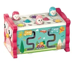 GENERICO - Búho Didáctico de Madera Multifuncional 8 en 1