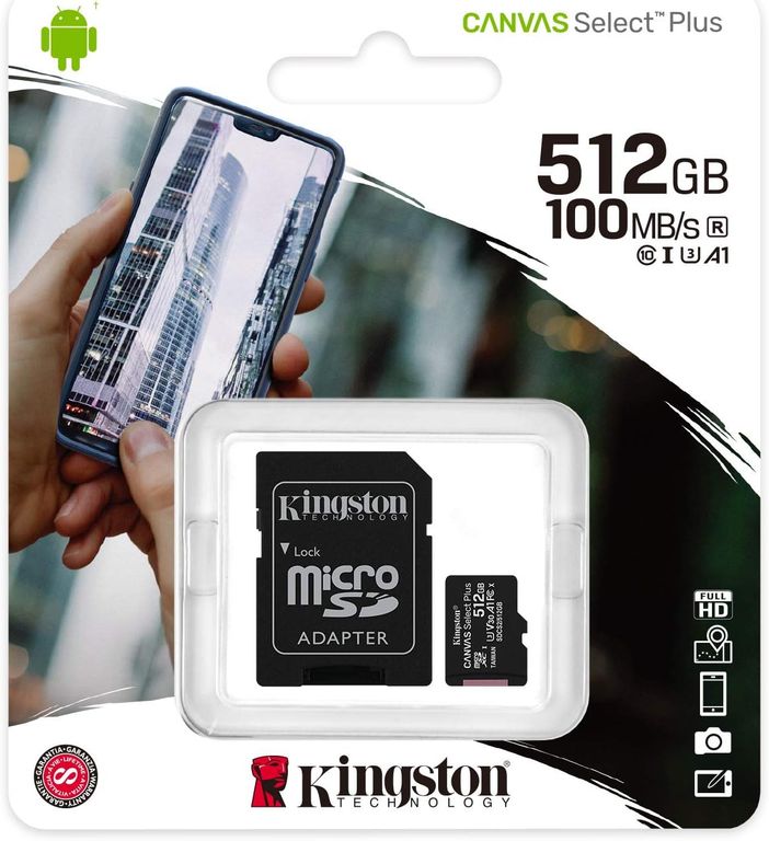 MEMORIA MICRO SD DE 512GB 100MBs