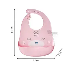 GENERICO - Protector de Babas Color Rosado Y+Regalo Ligas para Peinar