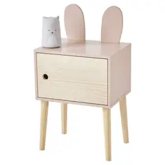 GENERICO - Mesita de Noche Infantil Armado Valentina Rosa Petrox Home
