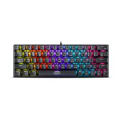ENKORE - TECLADO GAMER MECÁNICO USB 60% KINGDOM ENK1008 ILUMINACIÓN RGB RAINBOW