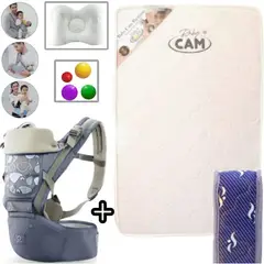 CAM - Colchón de bebe pack and play A+ Canguro Ergonómico 3 en 1 P