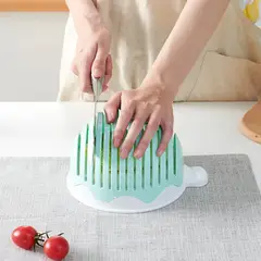 GENERICO - Cortador Para Ensaladas - Celeste