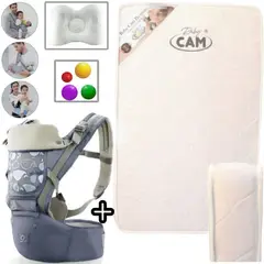 CAM - Colchón de bebe pack and play B+ Canguro Ergonómico 3 en 1 P