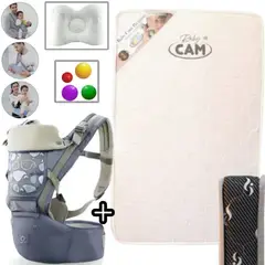 CAM - Colchón de bebe pack and play P+ Canguro Ergonómico 3 en 1 P